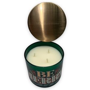 NEW Bath & Body Works White Barn Scented 3 Wick Candle -Spiced Apple Toddy Scent